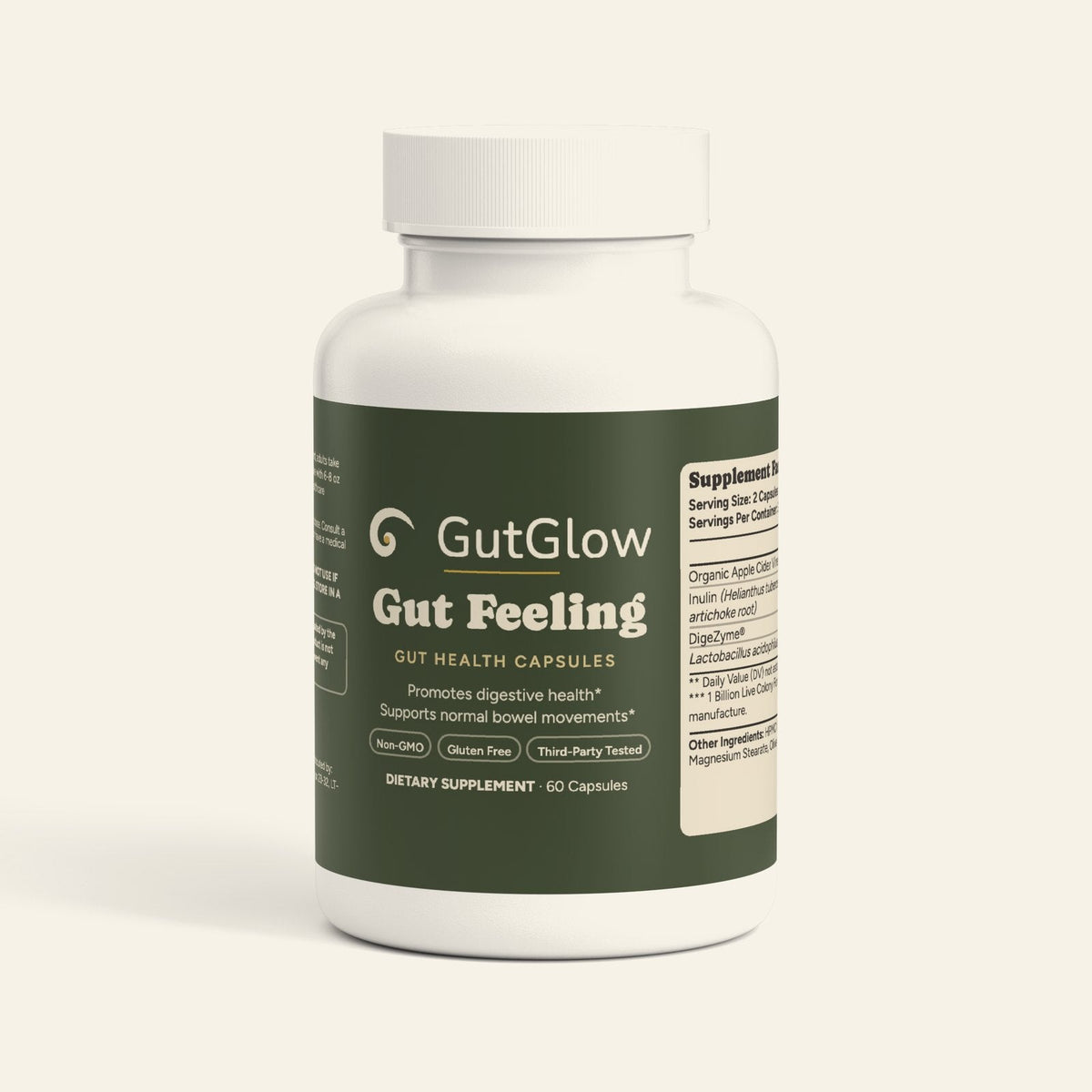 GutGlow Gut Health - front of bottle