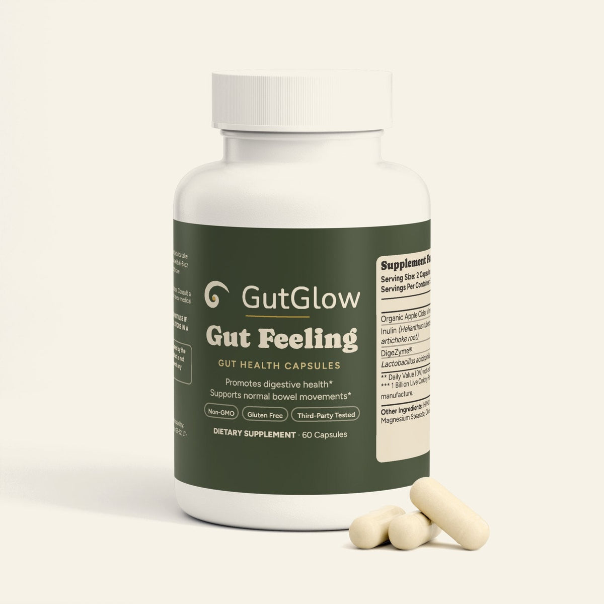 GutGlow Gut Health - bottle with capsules